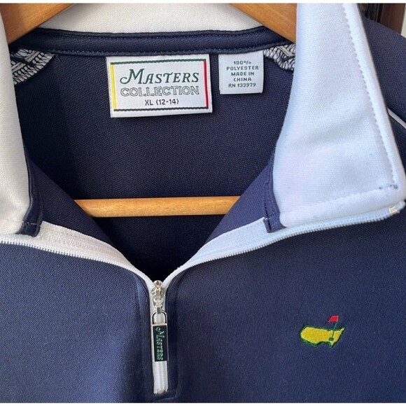 Masters Tech Collection Youth Boys Navy Blue Half Quarter Zip Pullover Size XL - Picture 5 of 9